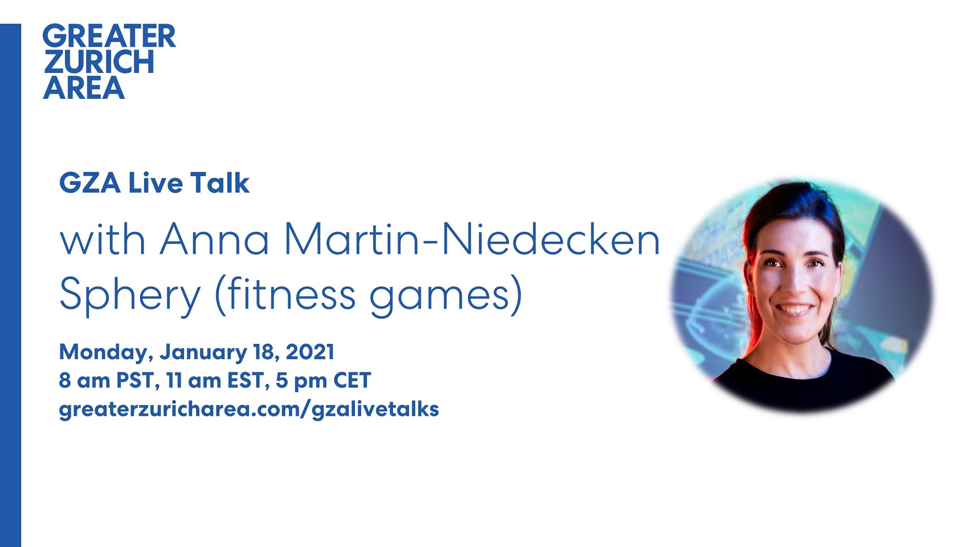Join the GZA Live Talk with Anna Martin-Niedecken, Sphery (fitness games)