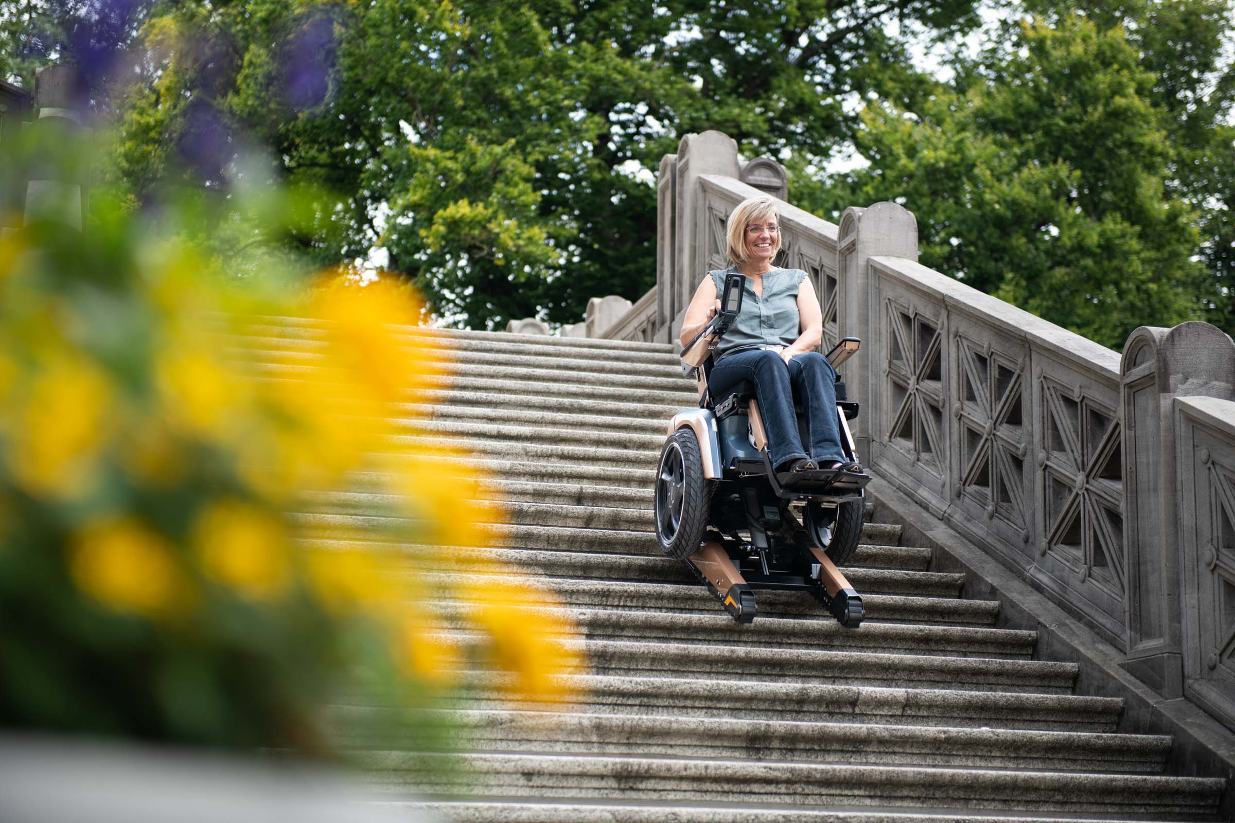 Scewo wheelchair in action. Image credit: Scewo