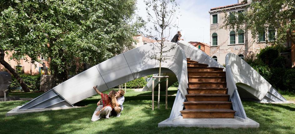 Venice unveils 3D concrete printed bridge