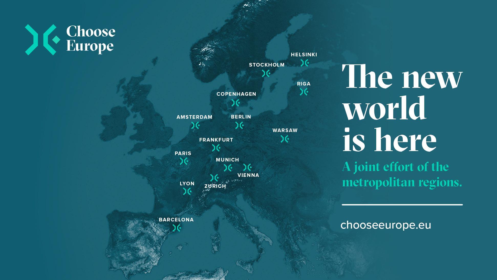 Greater Zurich is part of the Choose Europe campaign of 14 leading investment promotion agencies in Europe