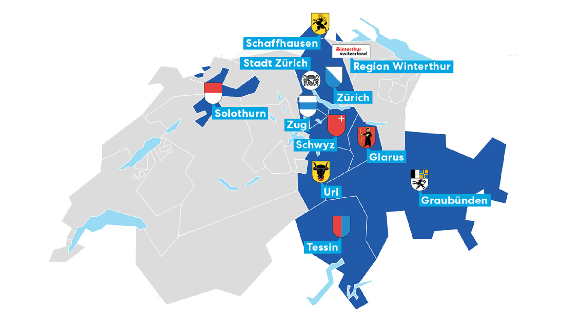 Die Kantone in der Greater Zurich Area